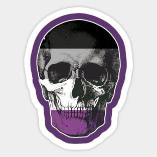 Asexual Skull Sticker